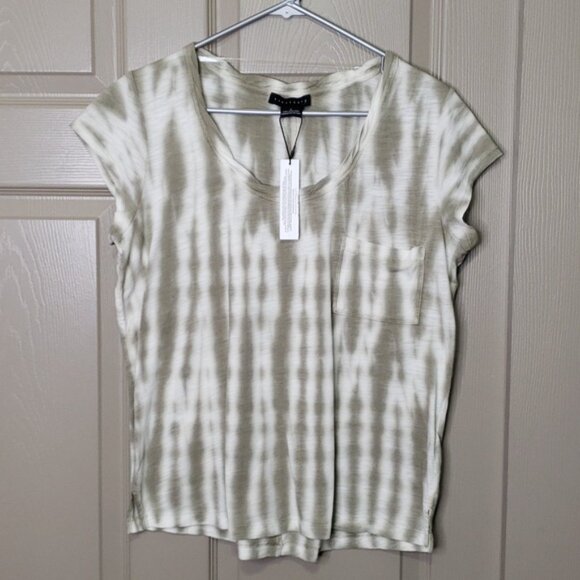 NWT Sanctuary green tie dye scoop neck pocket short sleeve t shirt size large - Picture 4 of 9